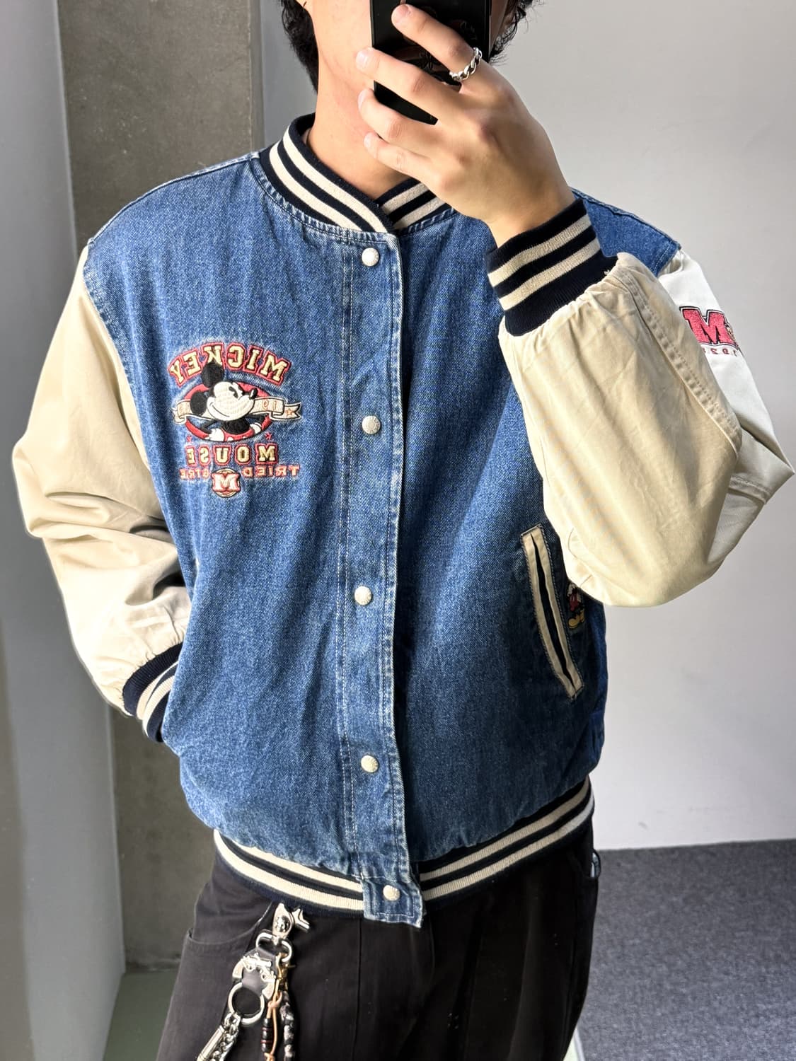 디즈니스토어 미키마우스 데님 바시티 자켓 상품이미지2