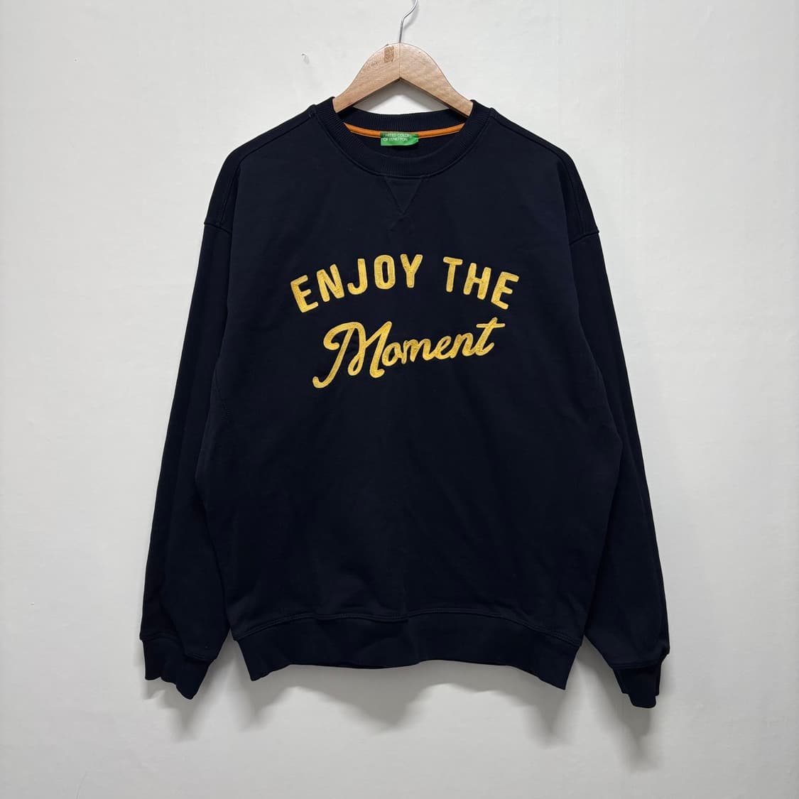 베네통 네이비 자수 맨투맨 상품이미지1