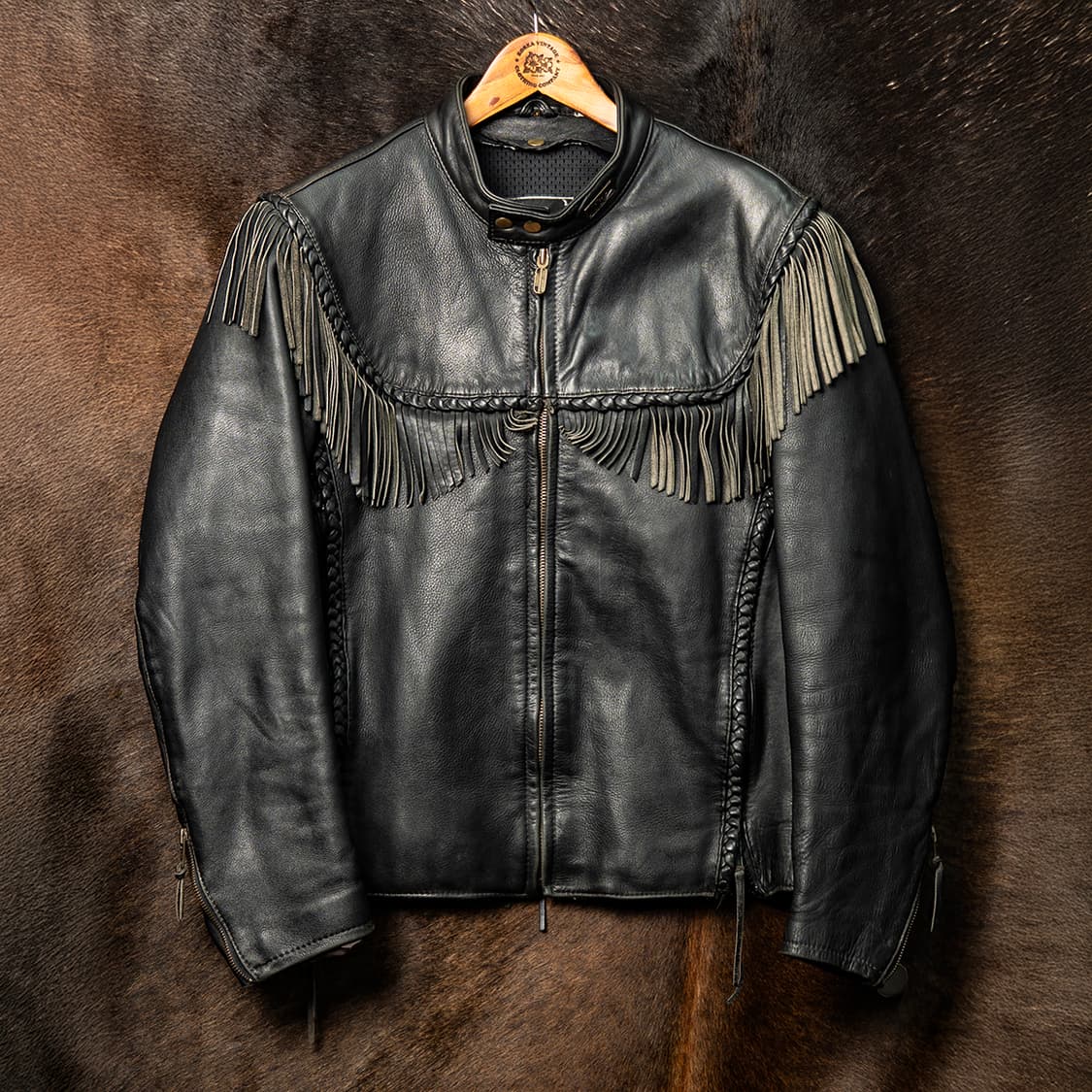 [105] 80s~ 할리데이비슨 Willie G 프린지 레더 라이더자켓 상품이미지3
