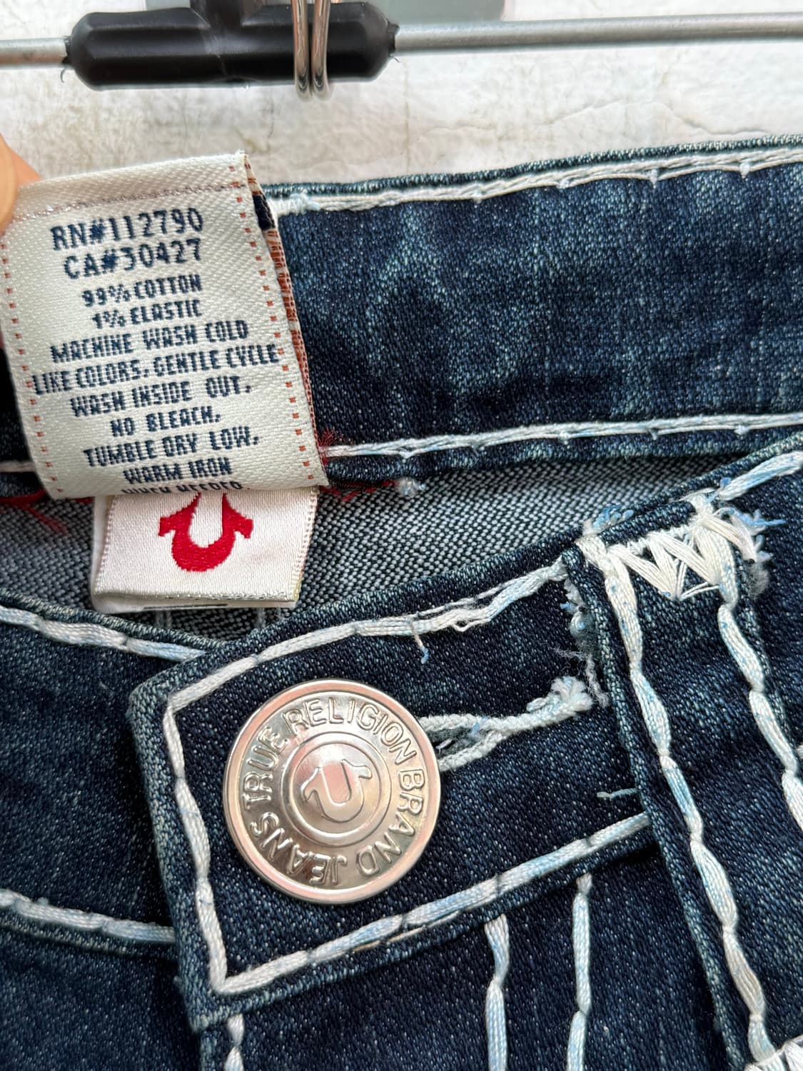 True Religion 스티치 로우라이즈 카프리 데님팬츠 27 상품이미지4