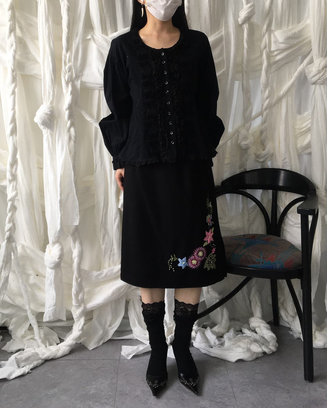 Pink house button point blouse 상품이미지9