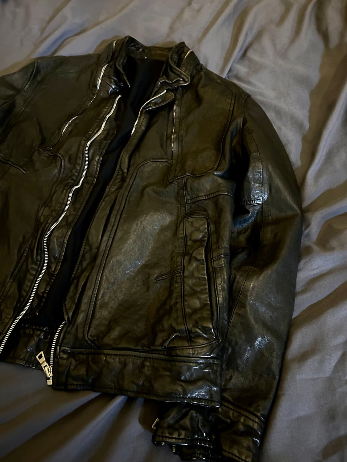 Sheep skin Leather Rider Type jacket 상품이미지3