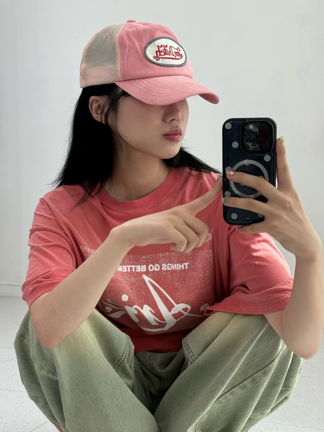 본더치 핑크 메쉬캡 상품이미지3
