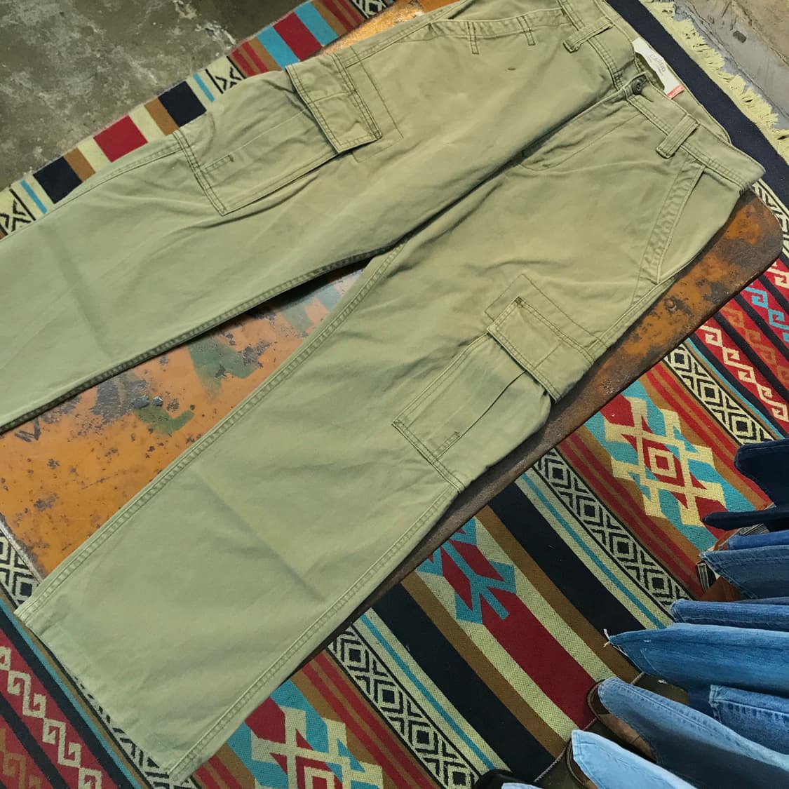 리바이스 카키 카고 팬츠 허리 33 사이즈  상품이미지3