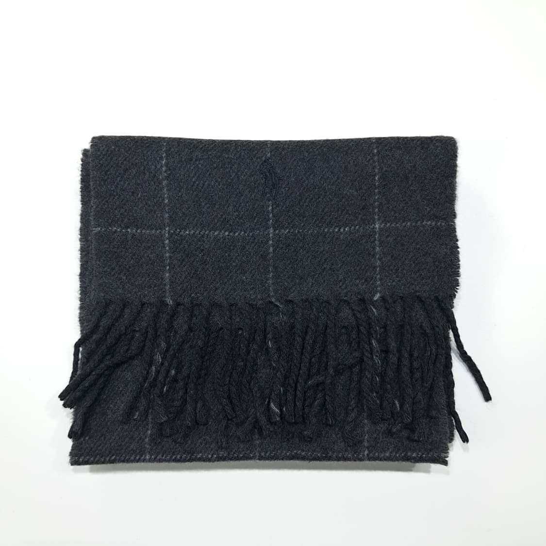 MX465 폴로 이태리판 버진울 윈도우페인 차콜 머플러 목도리 상품이미지7