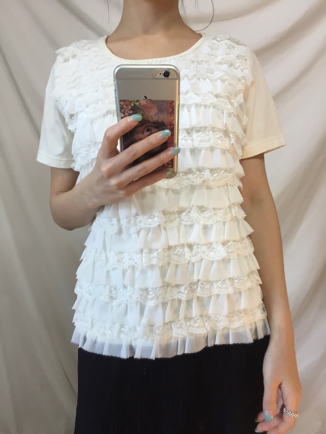 레이스 프릴 탑 상품이미지2