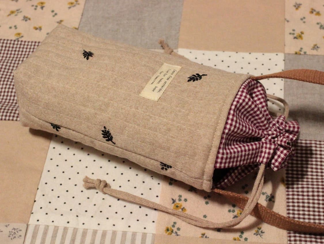 핸드메이드 누빔 물병 파우치 상품이미지3