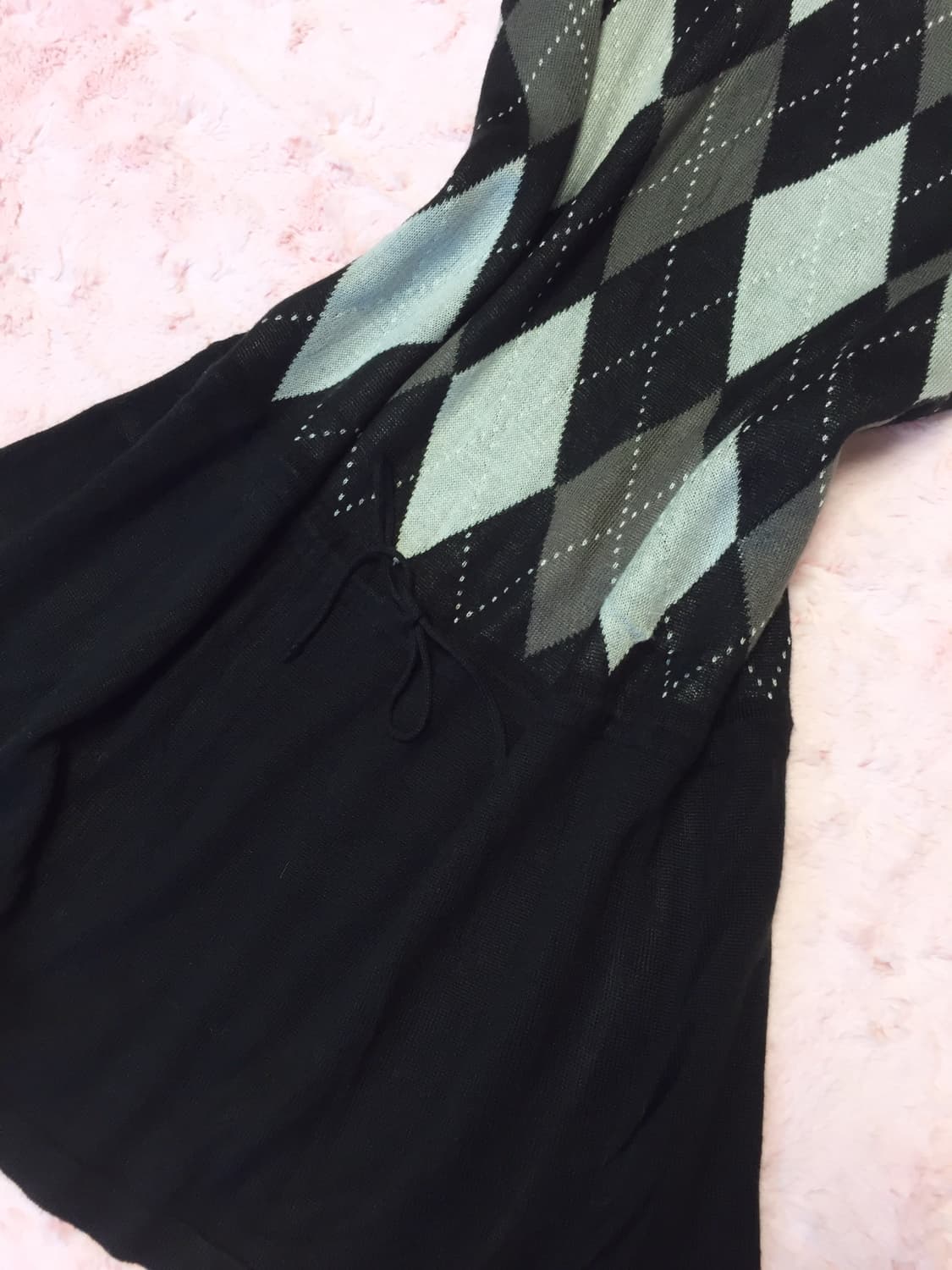 빈티지 세오리아 아가일 탑 상품이미지3