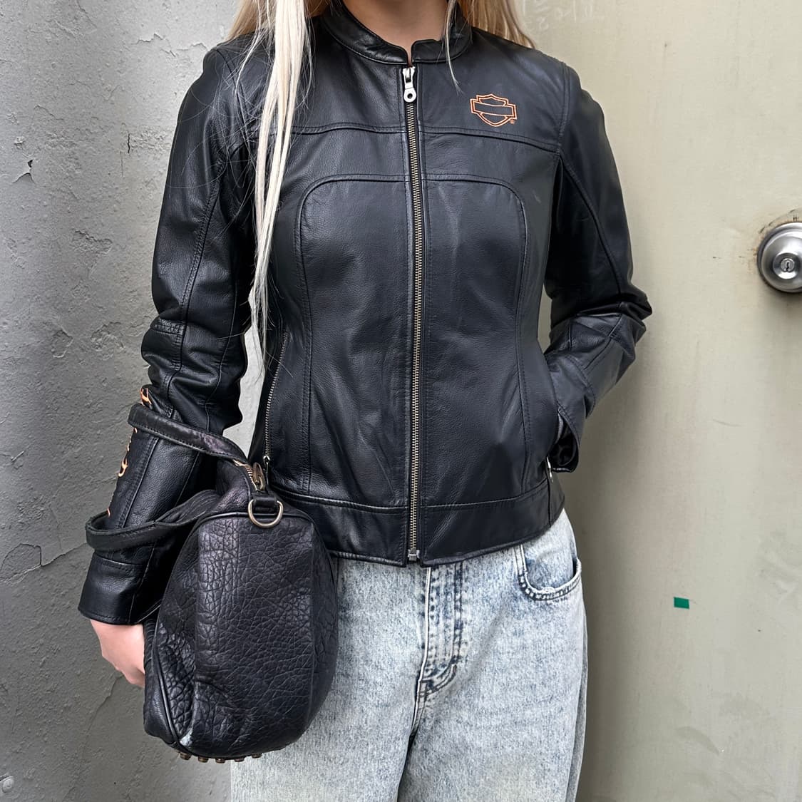 2009년 아카이브 할리데이비슨 로고 가죽자켓 상품이미지8