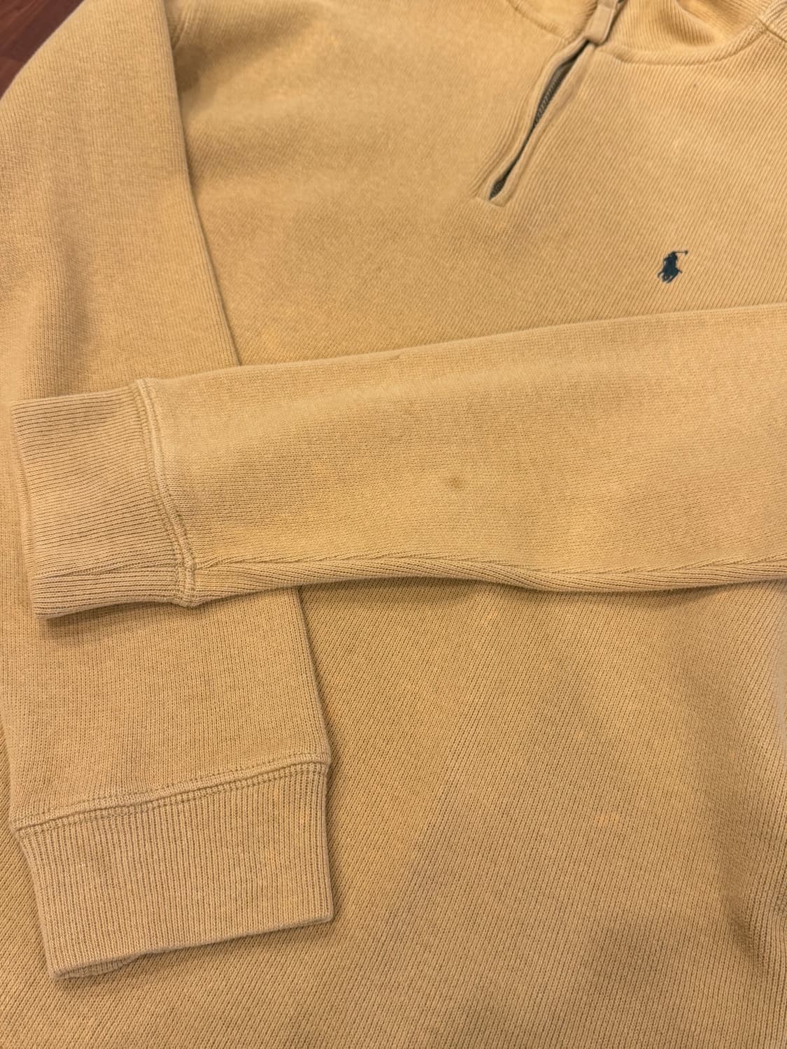 Polo RL 폴로 랄프로렌 하프넥 쿼터 집업 니트 (beige) 상품이미지7