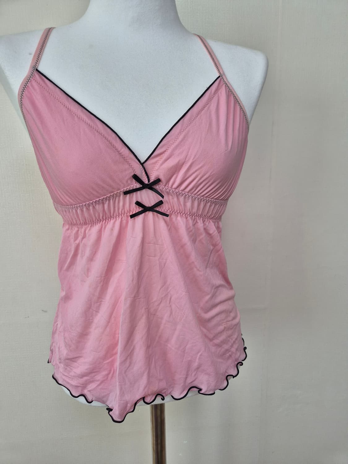 Y2k 핑크 슬리브리스 상품이미지1