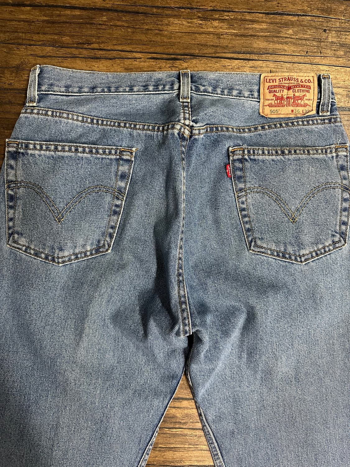 리바이스 LEVIS 505 레귤러핏 연청 데님 팬츠 실측34 상품이미지2