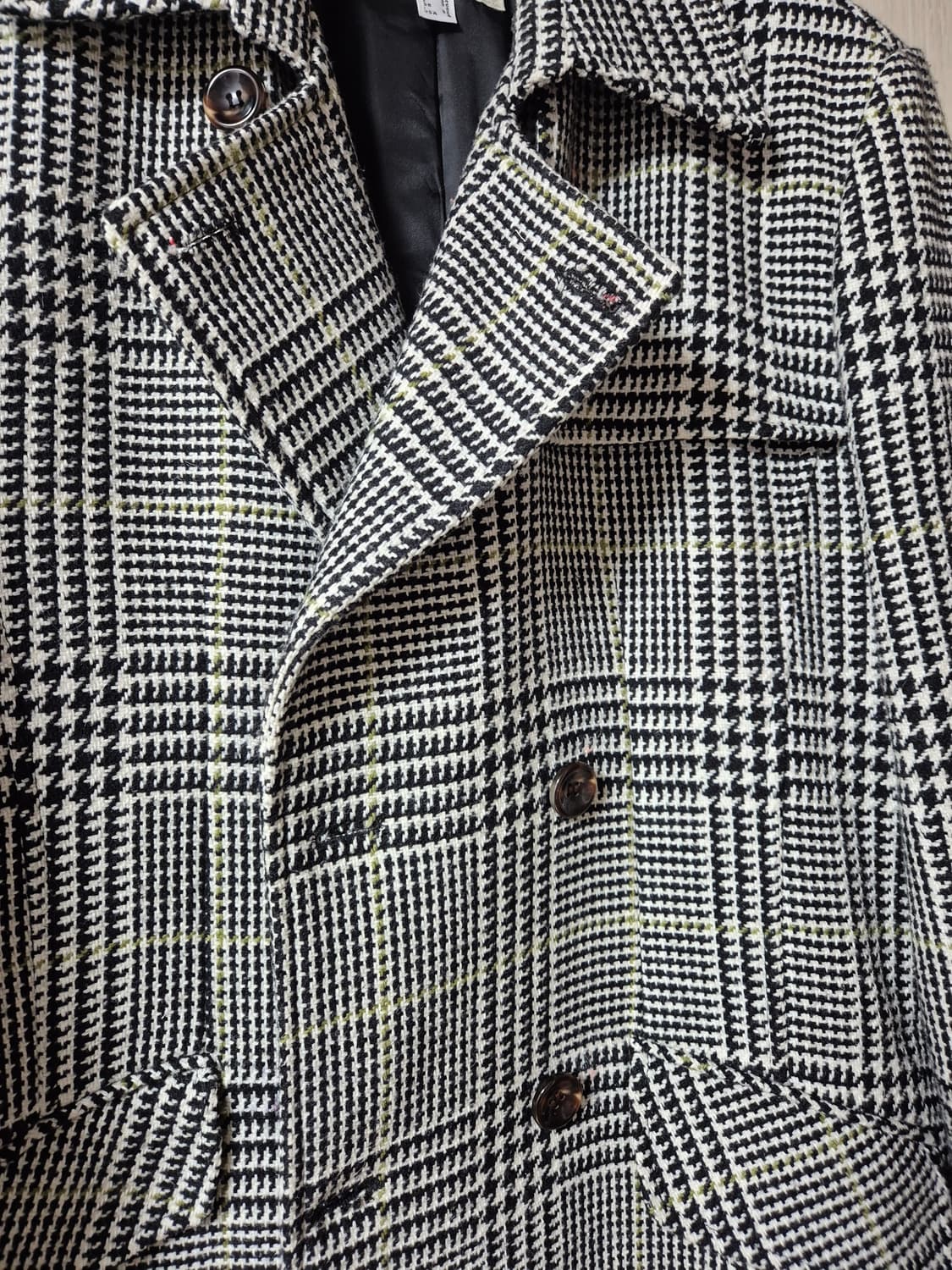 에르메네질도제냐 체크 울자켓 울하프코트 95 남성 상품이미지4