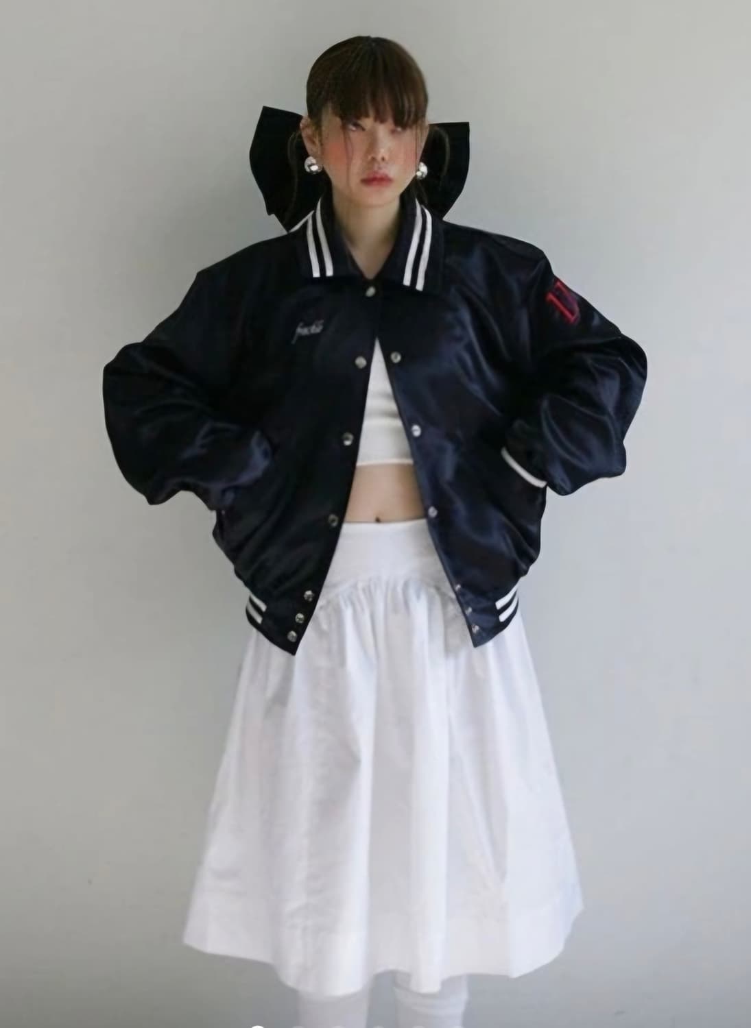 프레클 새틴 바시티자켓 상품이미지1