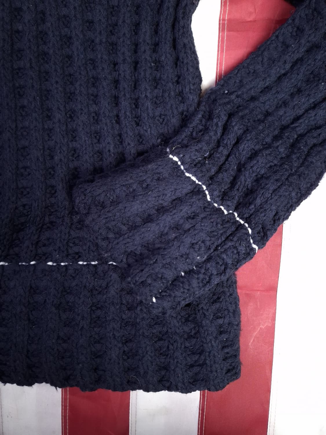 오리지날 마르지엘라 X H&M 브이넥 꽈배기 니트 상품이미지6