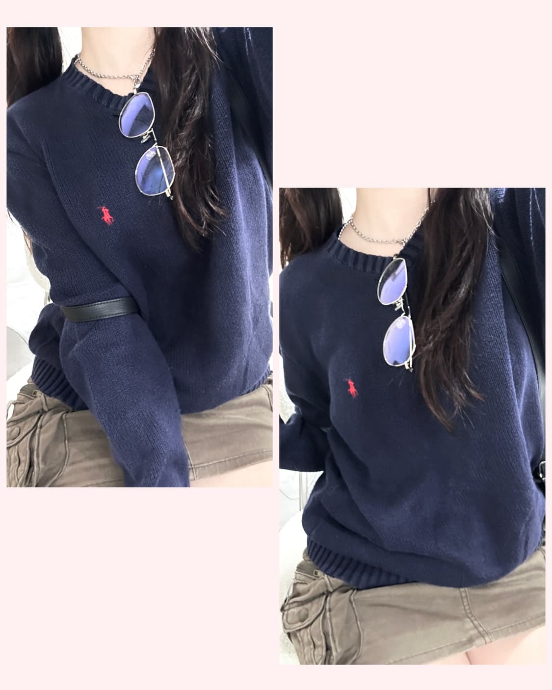 폴로 레드포니 네이비 브이넥니트 상품이미지1