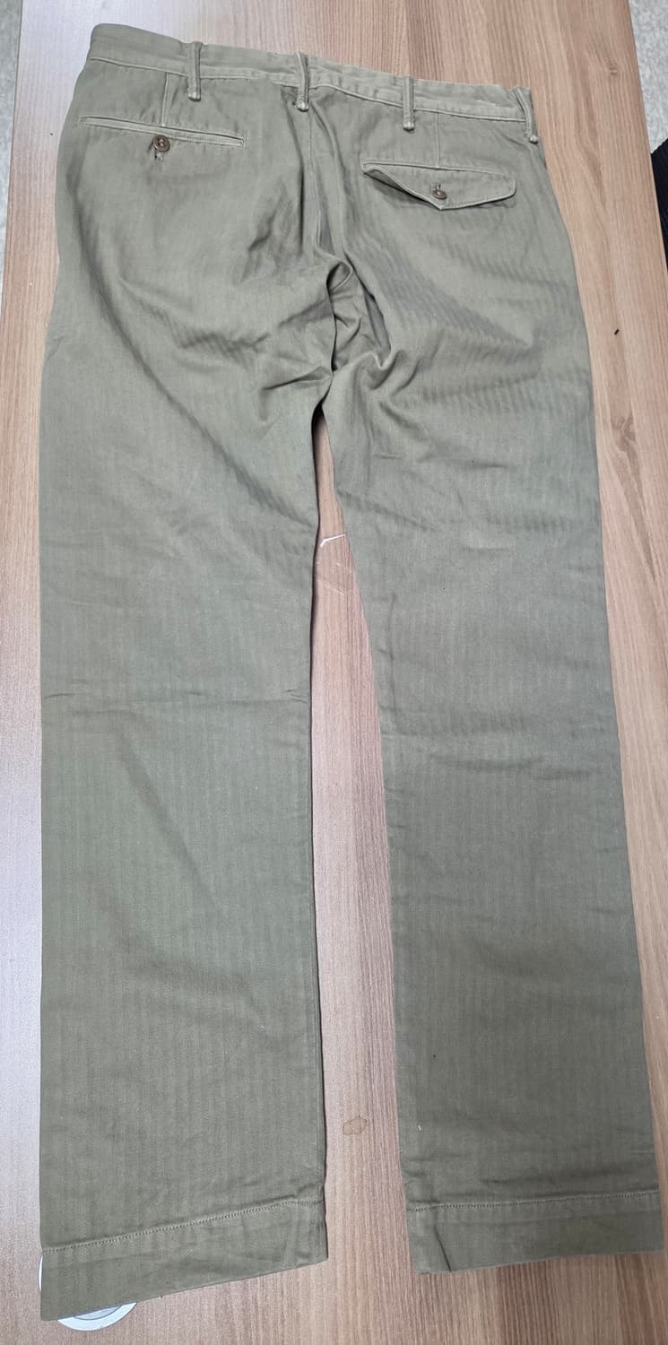 더블알엘 RRL 헤링본 가먼트 다이 올리브 팬츠 30 상품이미지2