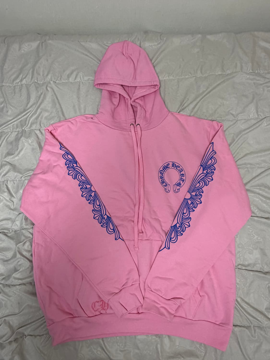 크롬하츠 핑크 블루 홀스슈 후드티 상품이미지1