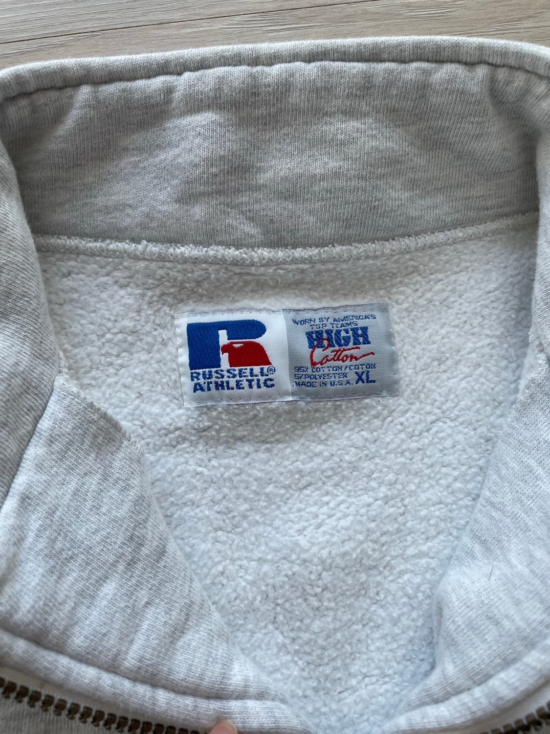 90s russell athletic zip 러셀 풀 집 스웻셔츠 상품이미지3
