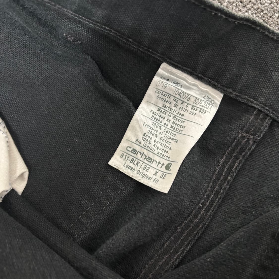 칼하트 b11 싱글니 블랙 상품이미지7