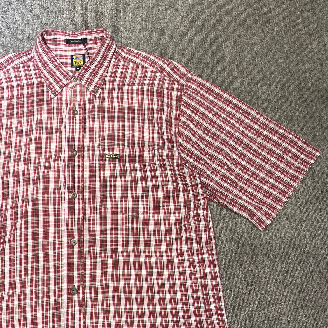 (M) Dickies 디키즈 체크 반팔 셔츠 상품이미지4