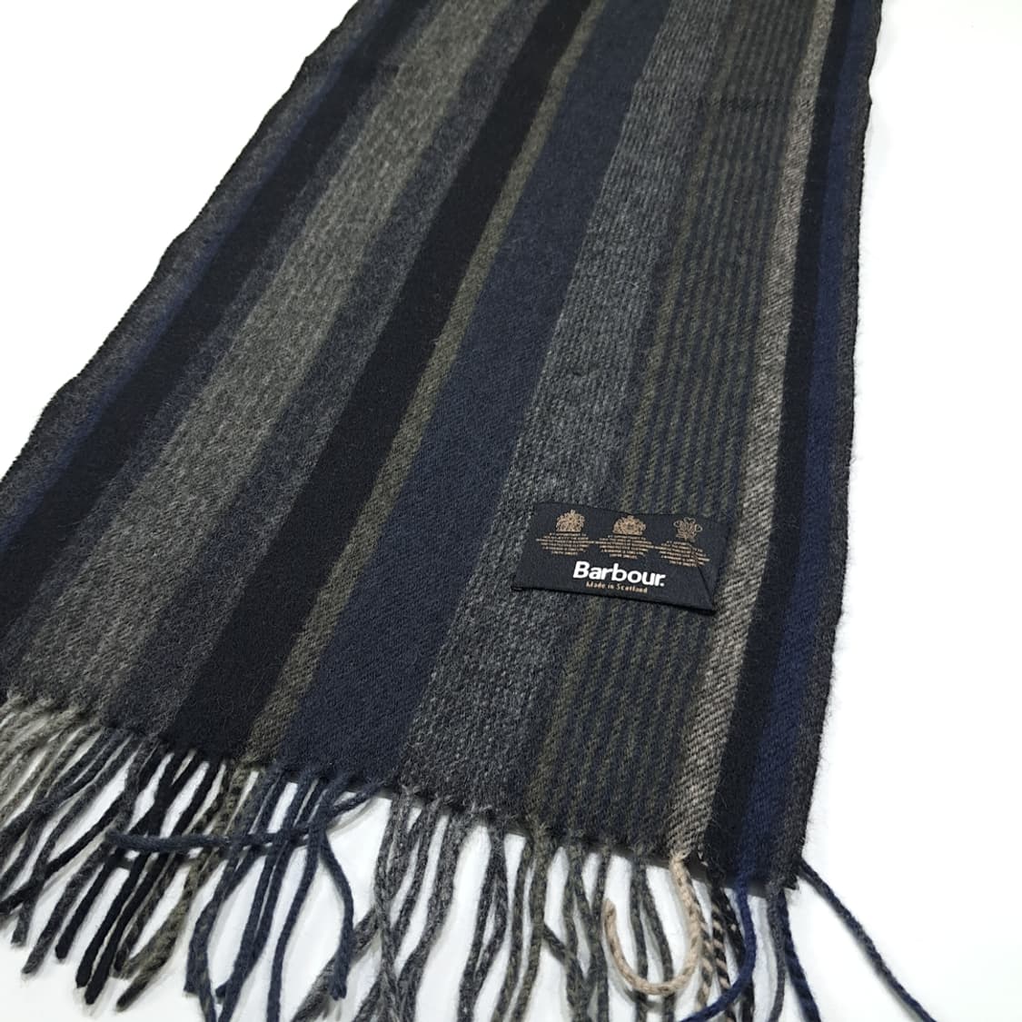 MX516 바버 90s 스코틀랜드판 울 스트라이프 멀티 머플러 목도리 상품이미지3