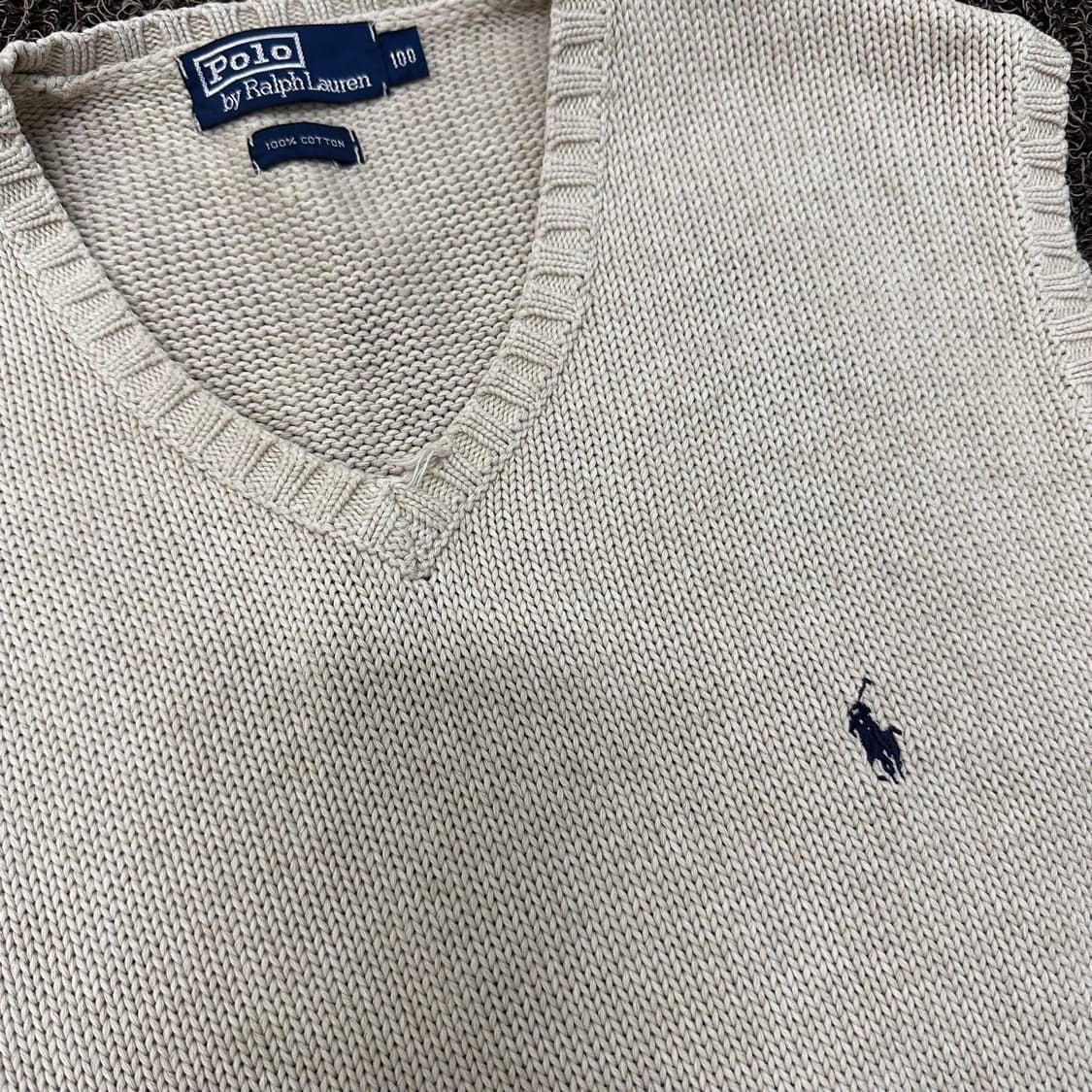 POLO 폴로 랄프로렌 니트 조끼 베스트 아이보리 100(L) 상품이미지3
