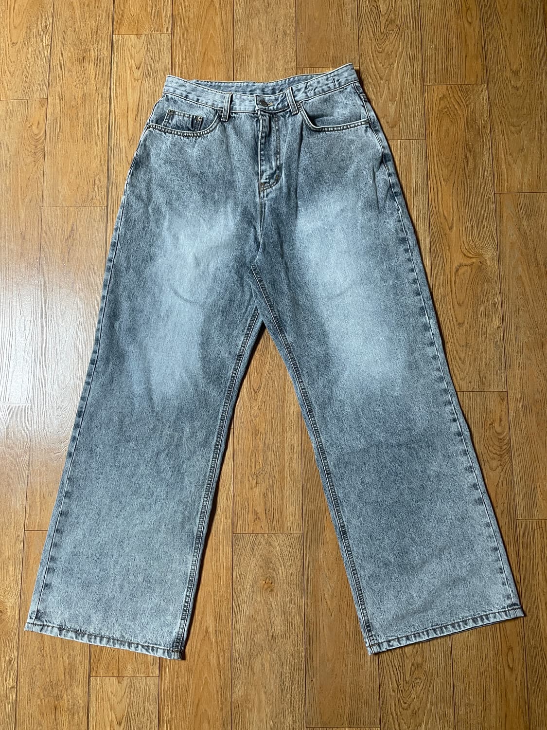 주앙옴므 리파인드 와이드 데님 팬츠 빈티지 더스트블루 M 상품이미지5