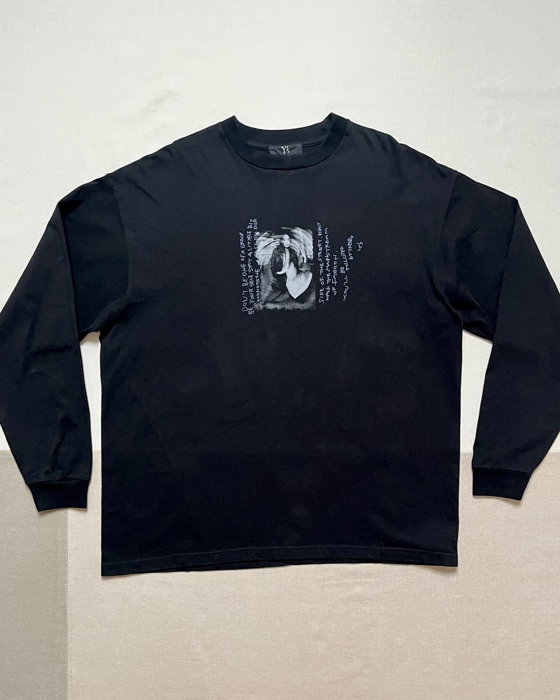 Yohji yamamoto X max vadukul 프린팅 롱슬리브 티 상품이미지1