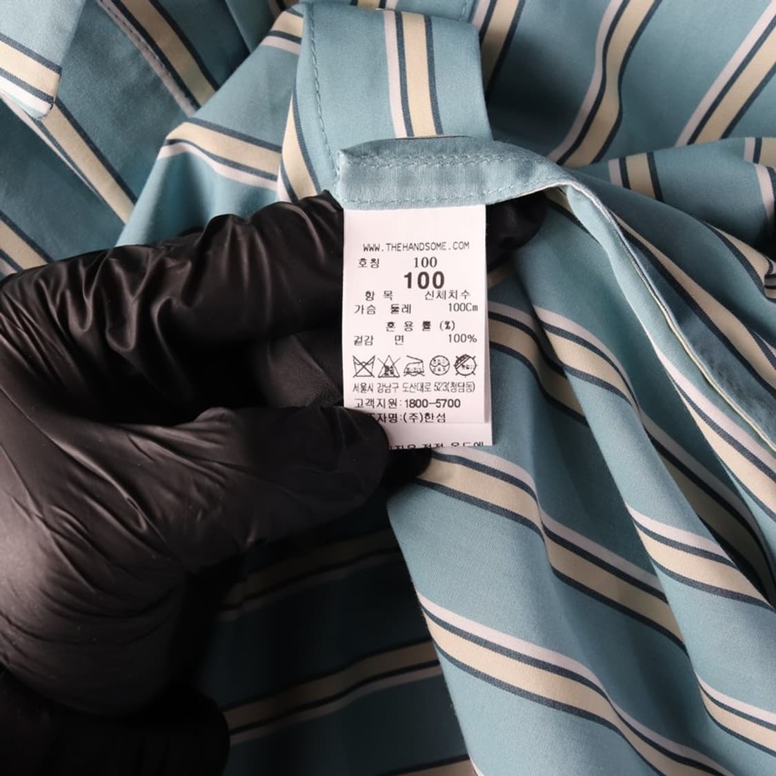 타임 옴므 멀티 스트라이프 코튼 셔츠 L 상품이미지6