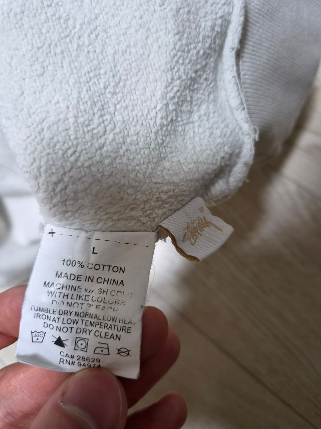 (정품) 스투시 백로고 후드티 라지 상품이미지4