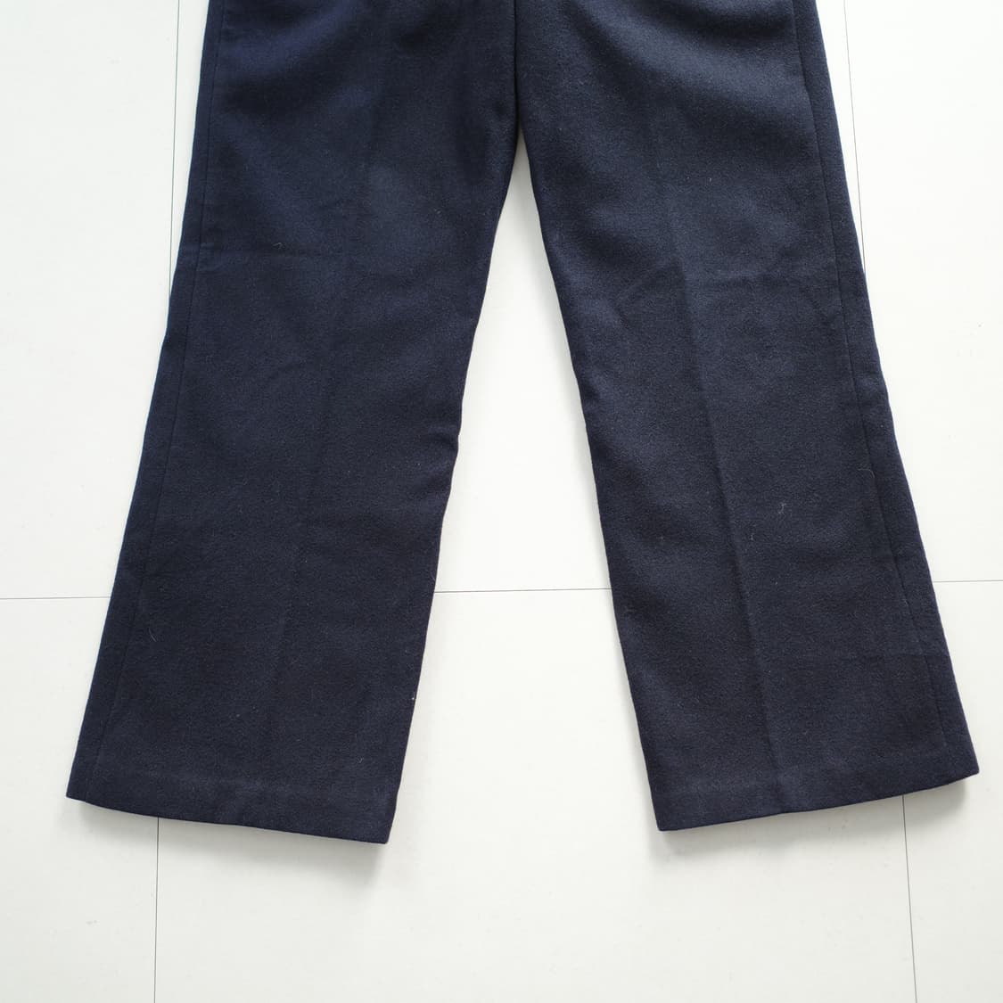 60s 오리지널 프랑스 해군 세일러 울 팬츠 33 프렌치 네이비 상품이미지7