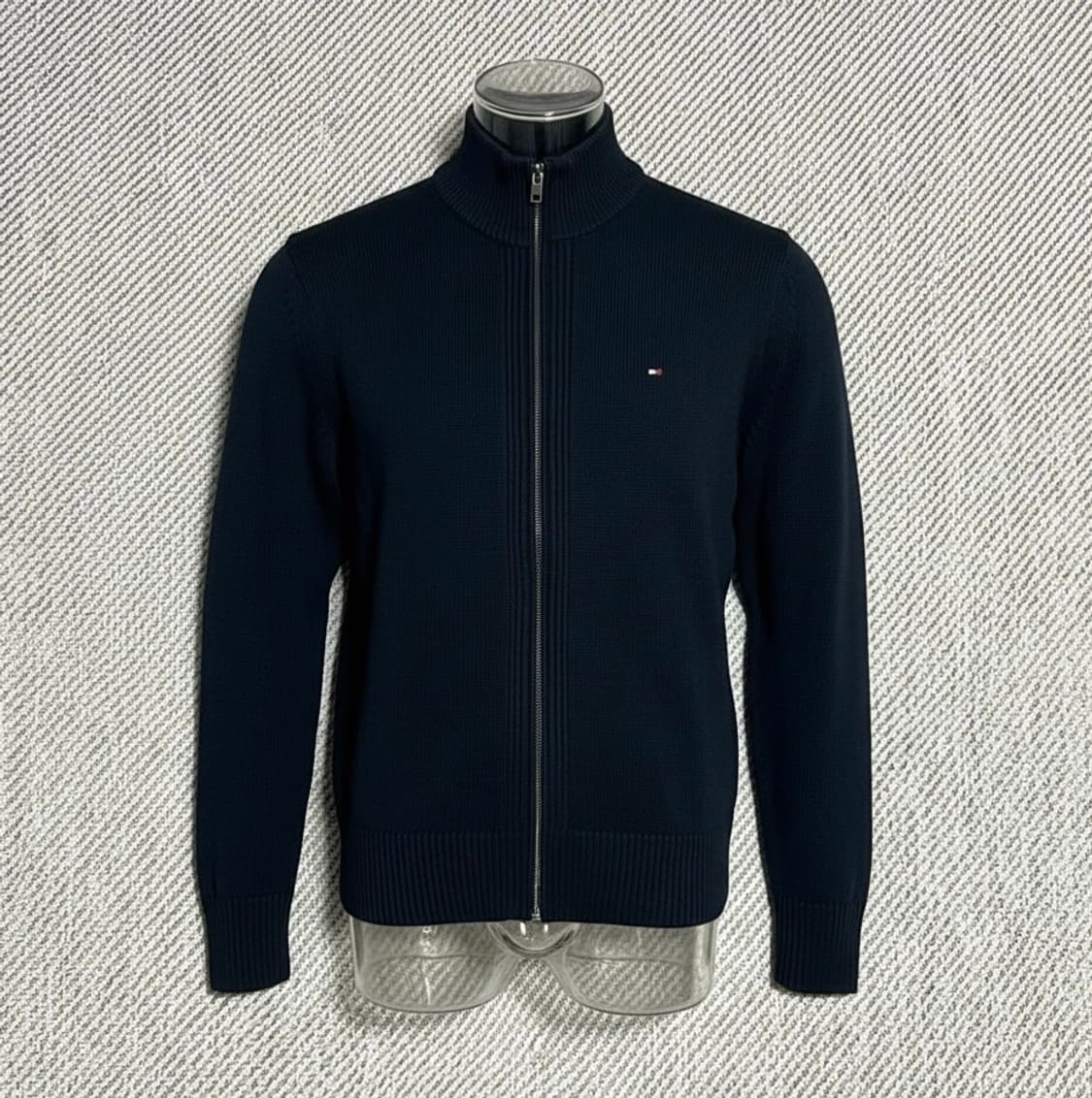 [XL] Tommy 타미힐피거 짙은네이비 헤비 집업 니트 상품이미지1