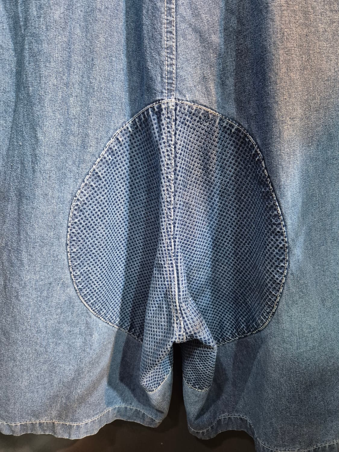 아르마니진스 데님 오버롤 반바지 55 66 상품이미지7