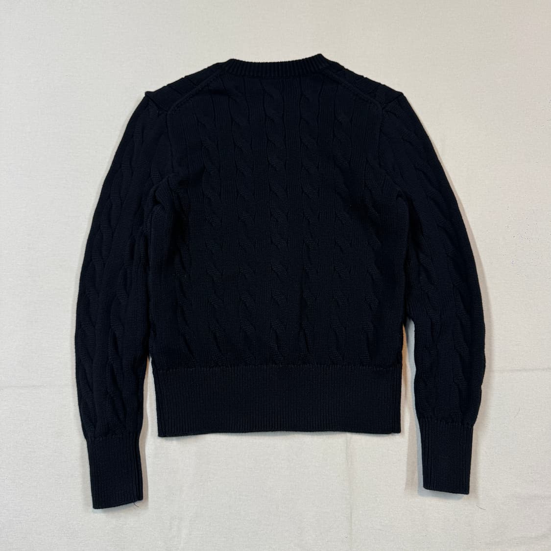 M) 폴로 랄프로렌 케이블 꽈배기 가디건 블랙 상품이미지5