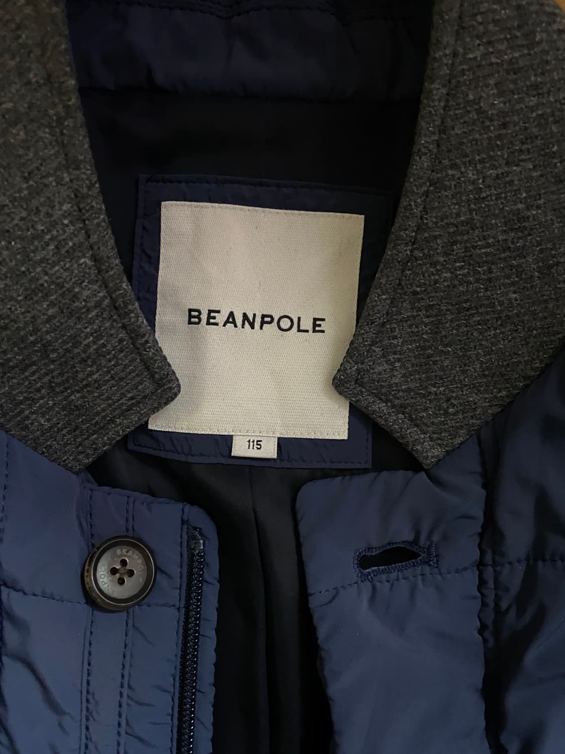 빈폴 남성 네이비 퀼팅 자켓 115 (110추천) 상품이미지4