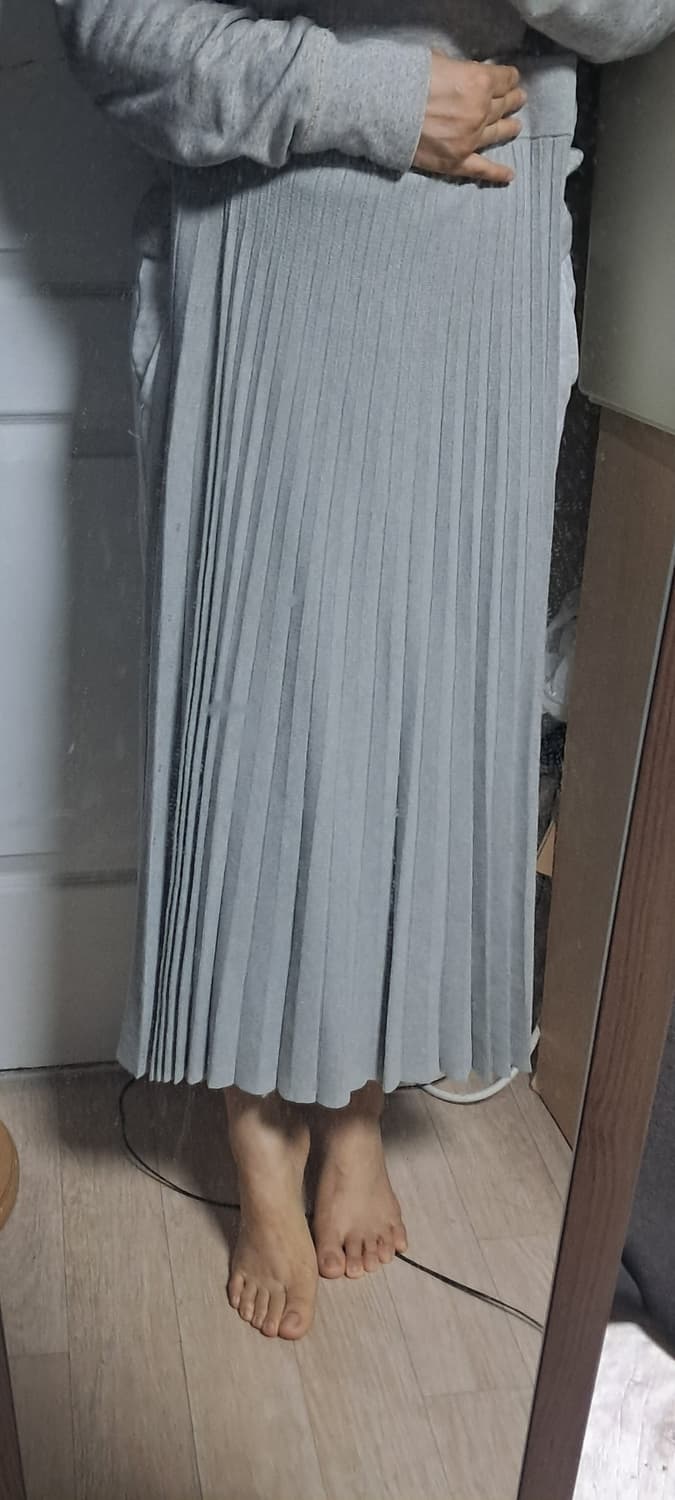 g studio 지스튜디오 니트 플리츠 롱 스커트 55 상품이미지5