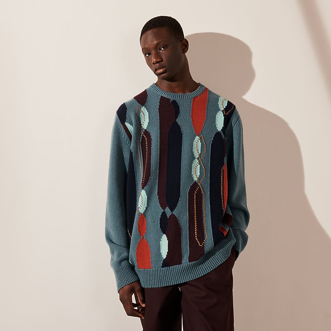 에르메스 런웨이피스 램스킨 트리밍 캐시미어 런웨이 니트 상품이미지4