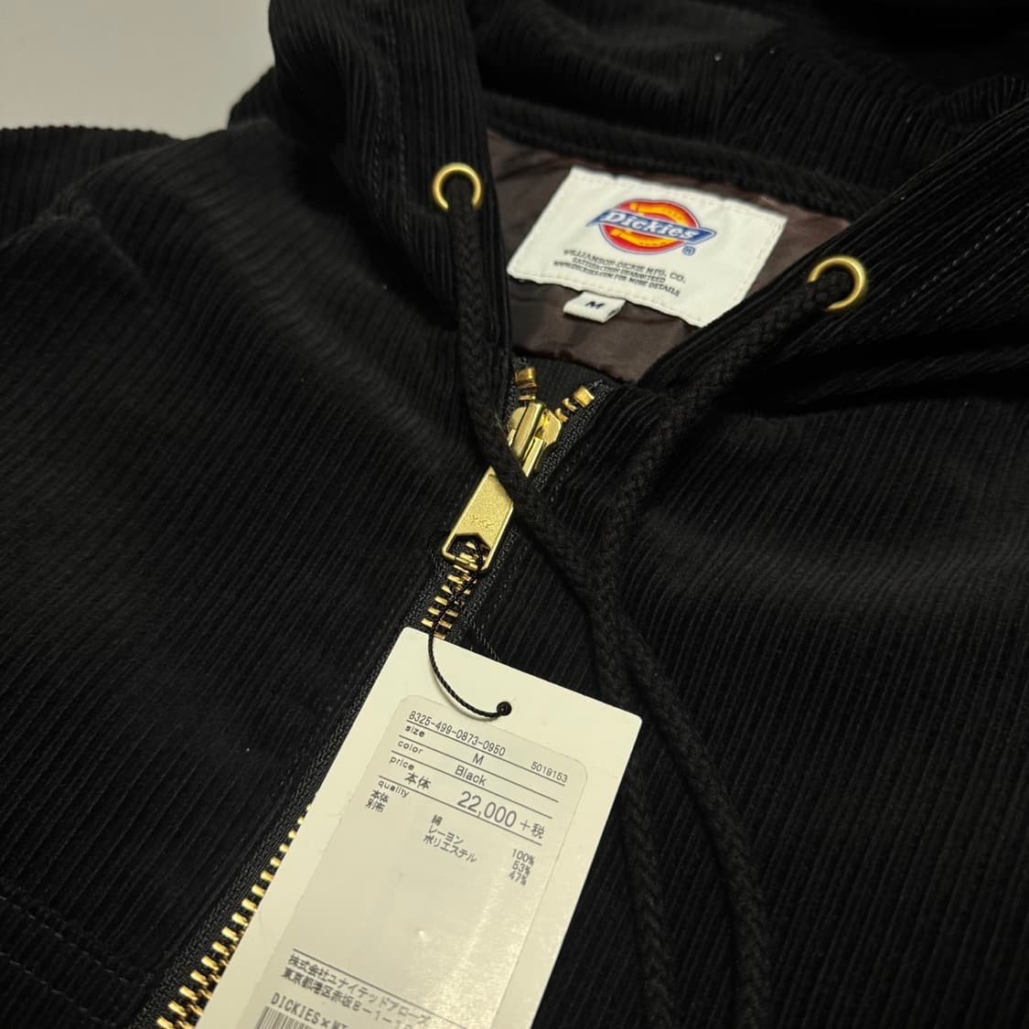 디키즈 x monkey time 19fw 블랙 코듀로이 후드 쇼트 자켓 상품이미지8