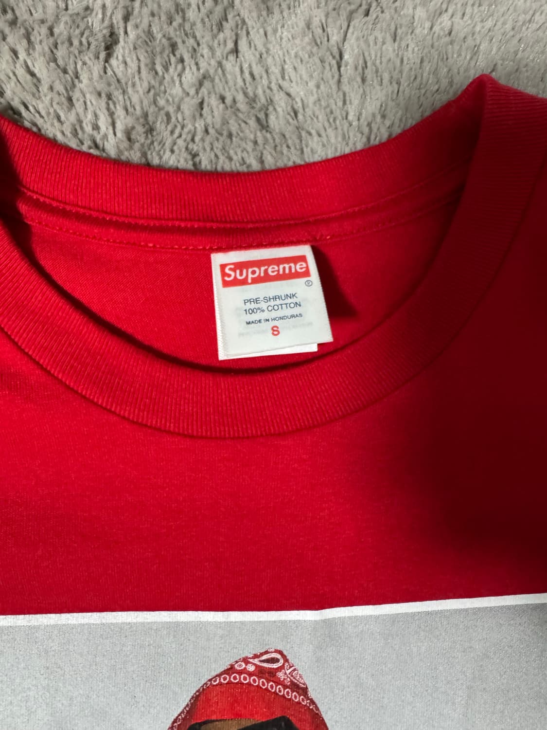 플레이보이 카티 X 슈프림 반팔 레드 S사이즈 상품이미지2