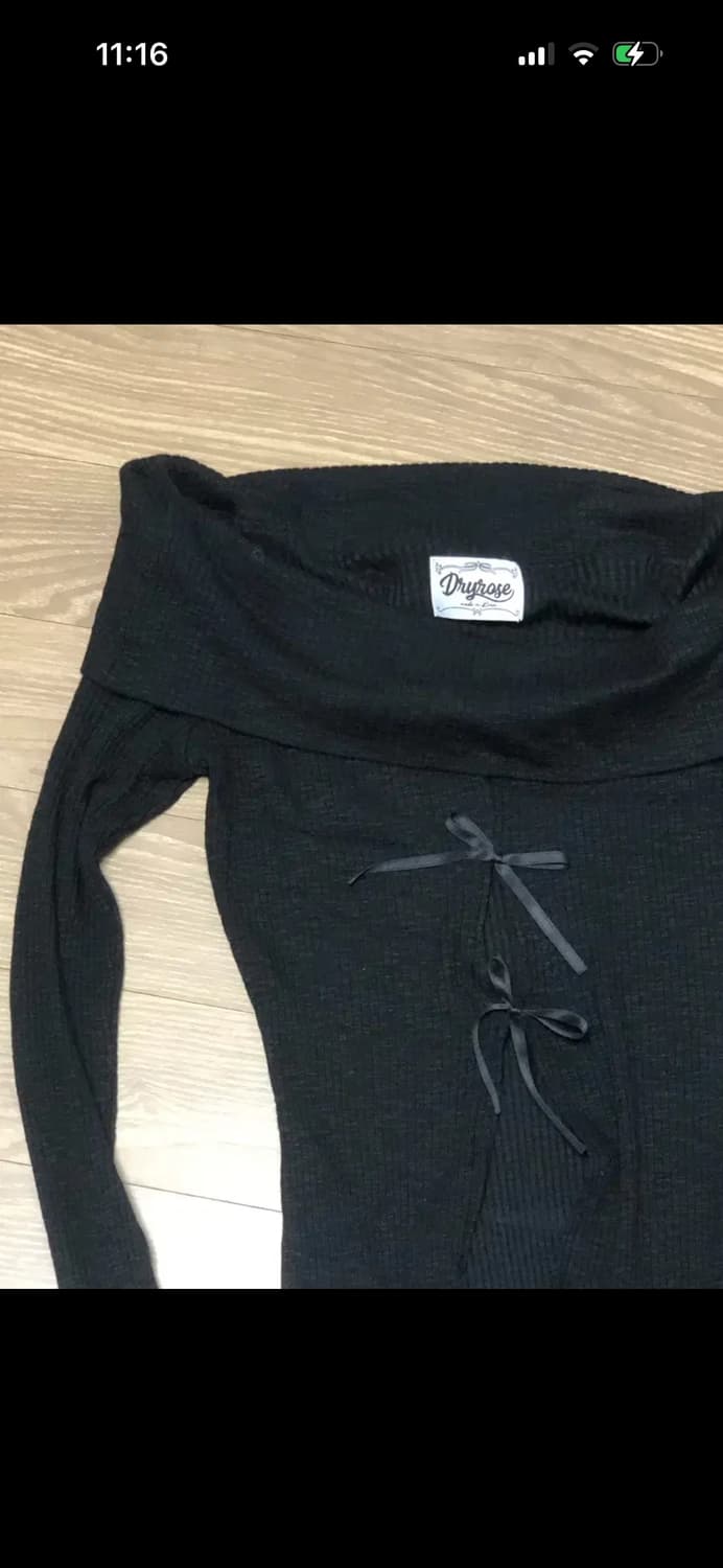 드라이로즈 오프숄더 리본 니트 상품이미지3