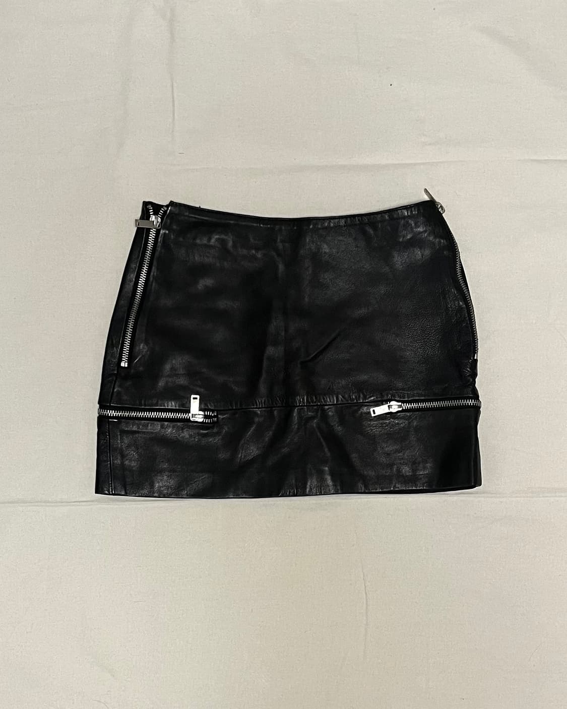 black leather zipper point SK 상품이미지6