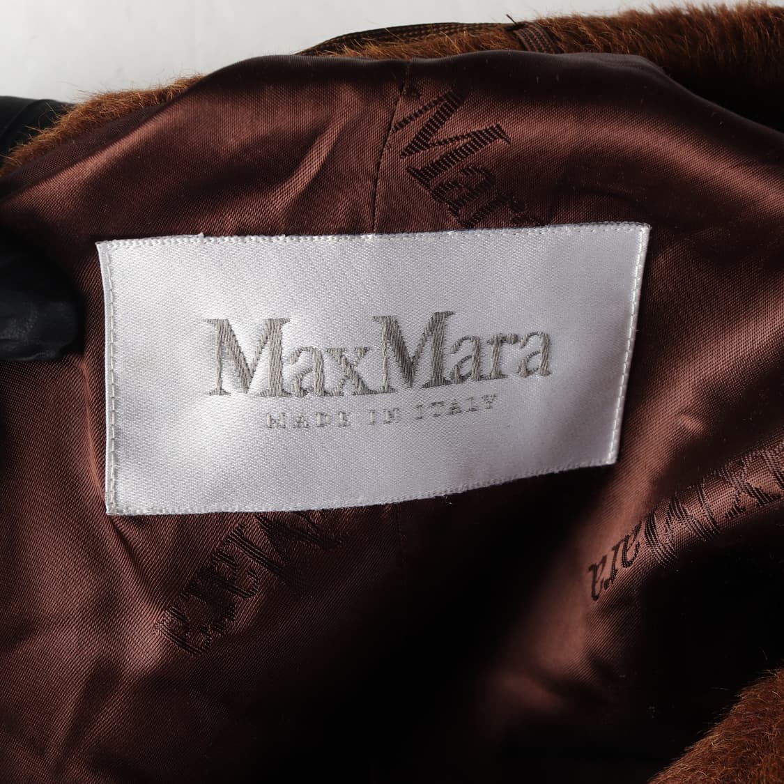 막스마라 알파카 울 100% 와이드 카라 숏 코트 브라운 상품이미지3