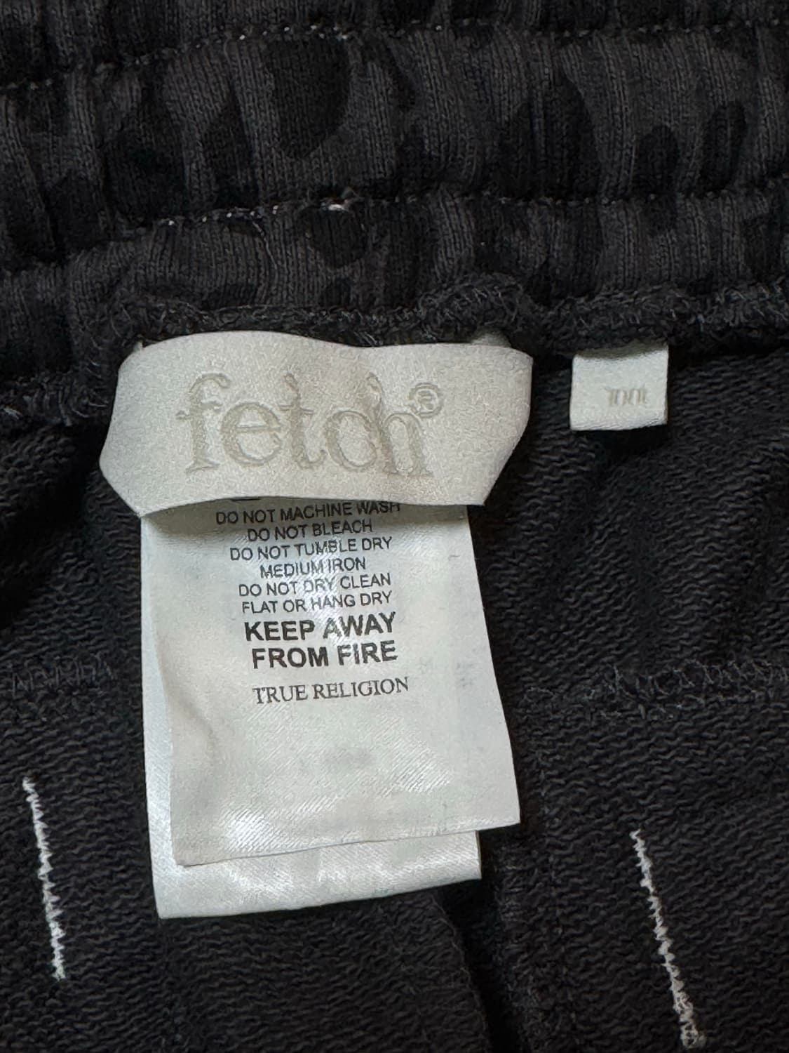 [M] 트루릴리젼 x 페치 스웻 세퍼레이트 카고 팬츠 레오파드 차콜 상품이미지9