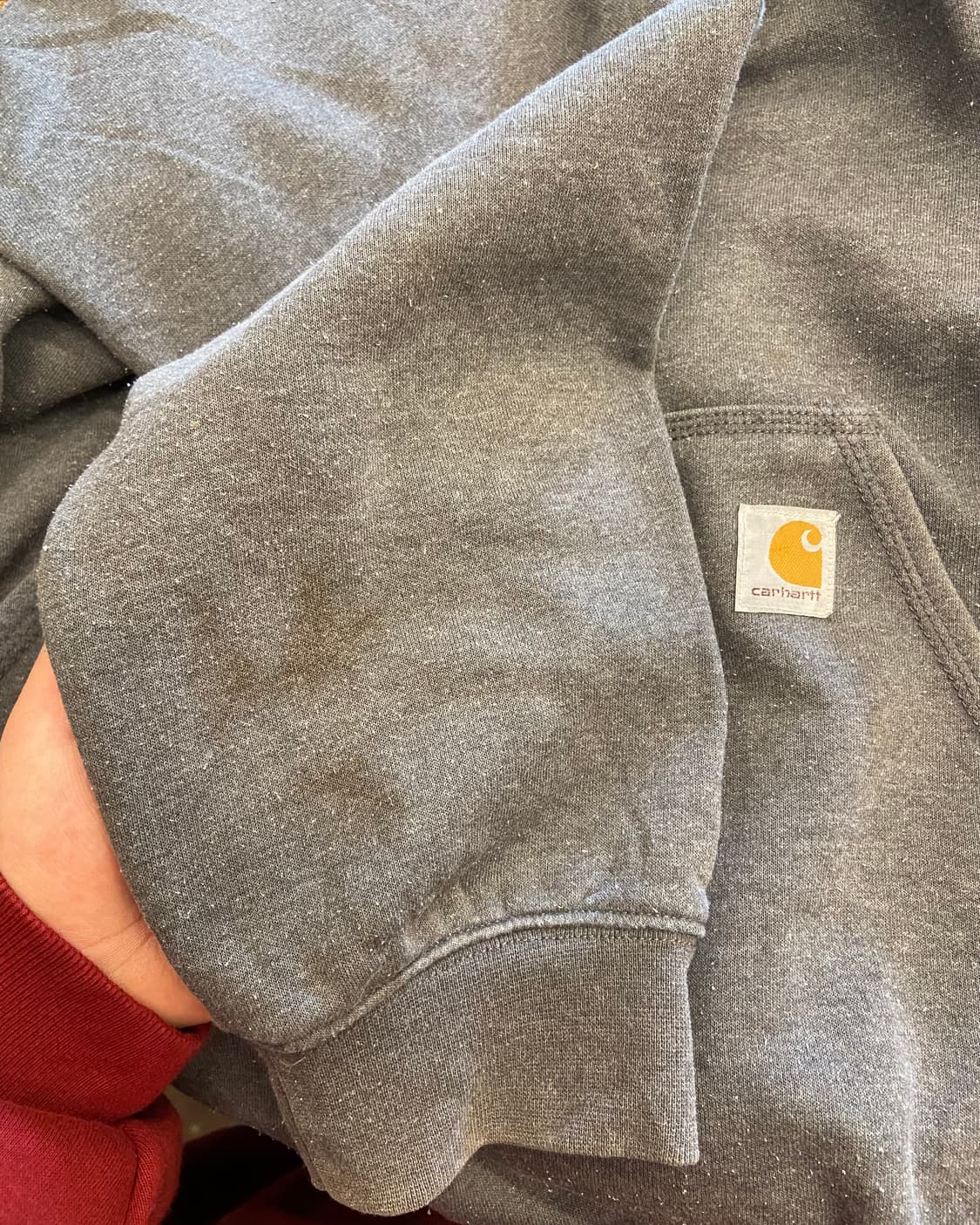 실측 3XL) 칼하트 루즈핏 챠콜그레이 후드 상품이미지7