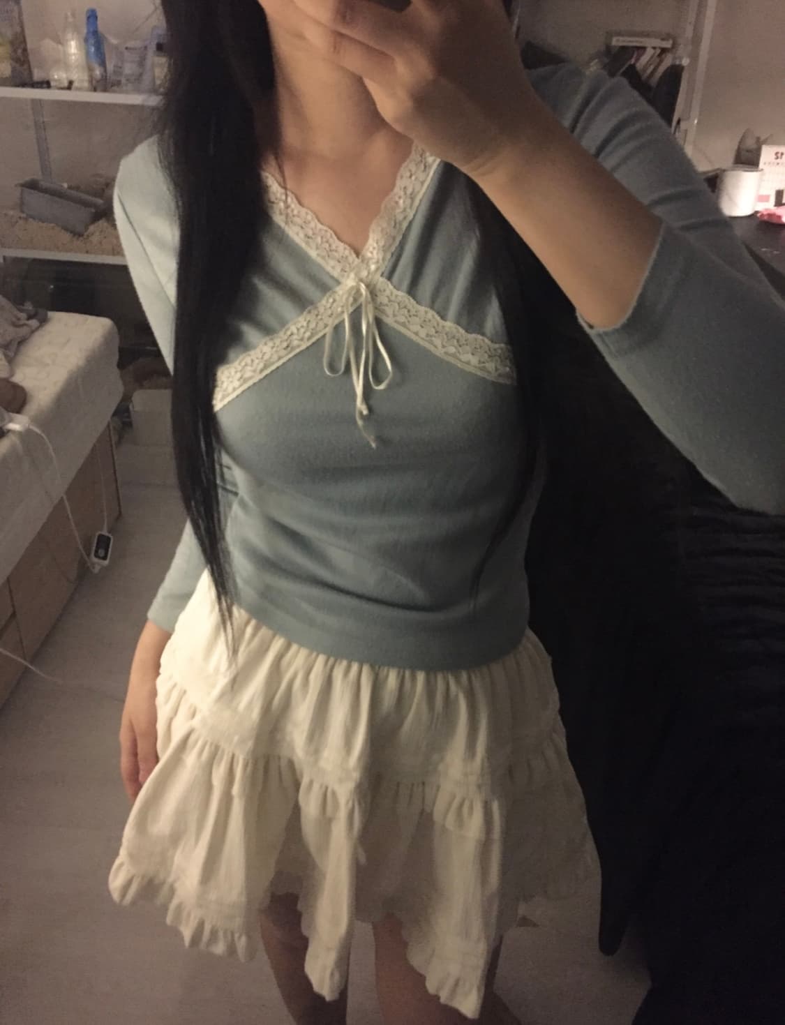 빈티지 리본 레이스 슬리브 상품이미지2