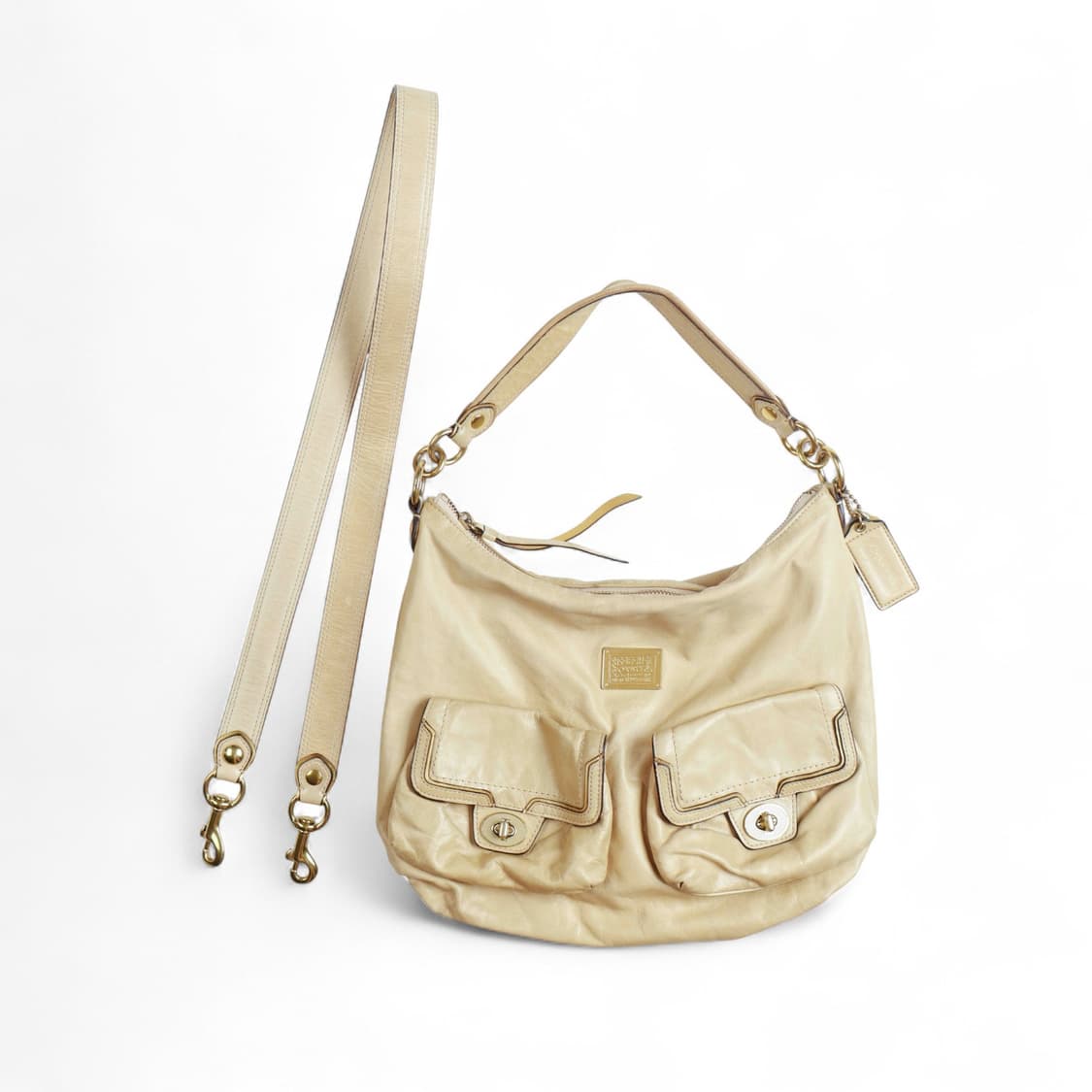 [COACH] 크림베이지 레더 숄더백 상품이미지2