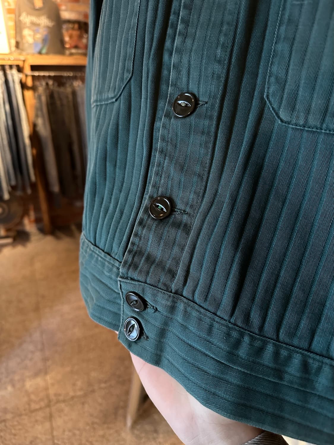 50s USA 빈티지 헤링본 트윌 체인스티치 워크 자켓 상품이미지3