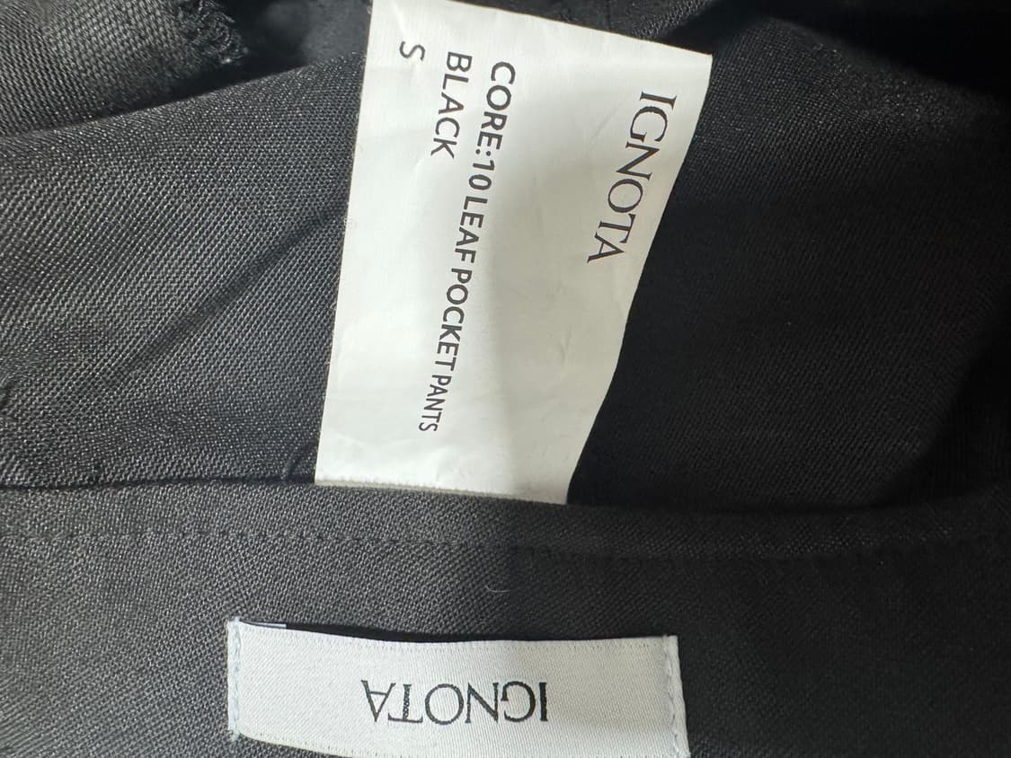 [S] ignota 이그노타 코어10 리프 포켓 팬츠 블랙 상품이미지2