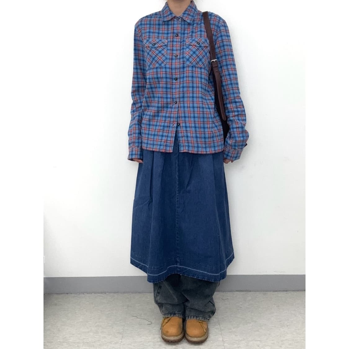 빈티지 중청 데님 스커트 상품이미지3